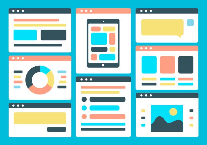 700x490 Free Flat Website Layout Vector Background