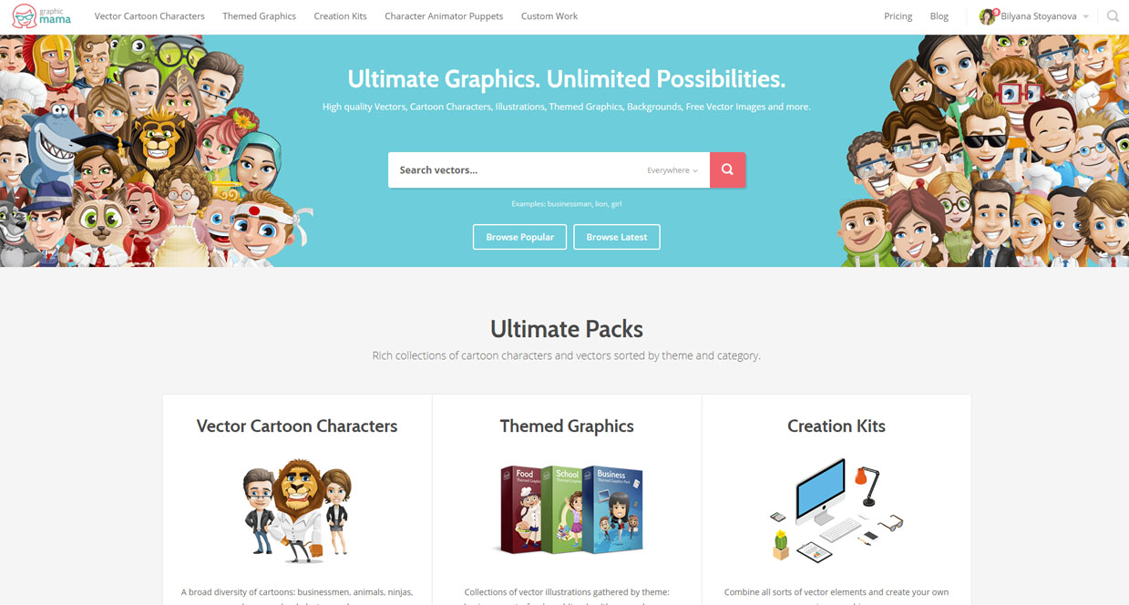 1239x664 Great Sources For Free Vector Cartoon Characters Graphicmama Blog