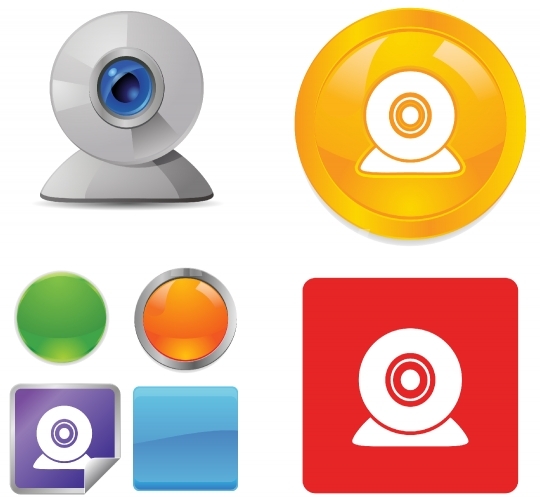 Computer Webcam Vector Icons 540x504 Computer Webcam Vector Icons