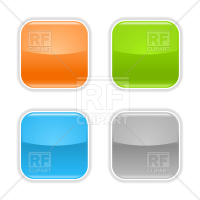 400x400 Color Blank Web Buttons Vector Image Of Signs, Symbols, Maps