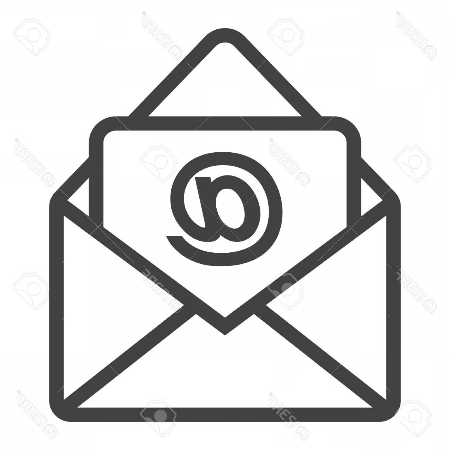 1560x1560 Photostock Vector Email Line Icon Envelope And Website Button