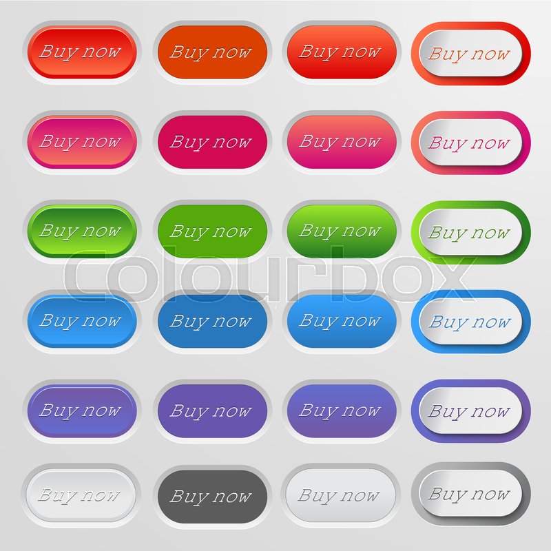 800x800 Set Of Colored Web Buttons Colorful Stock Vector Colourbox