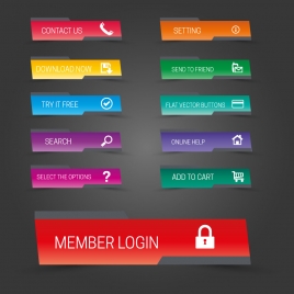 268x268 Website Buttons Vectors Stock For Free Download