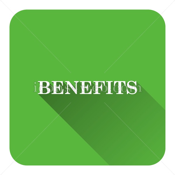 600x600 Benefits Flat Icon With Long Shadow Vector