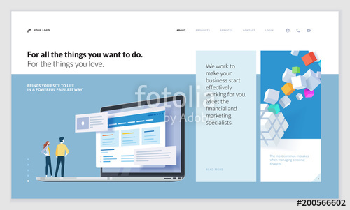 500x301 Creative Website Template Design Vector Illustration Concept