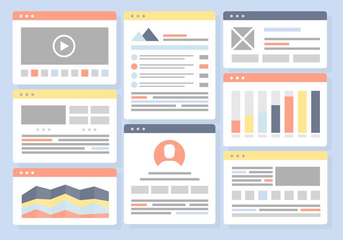 700x490 Free Flat Website Template Vector Background