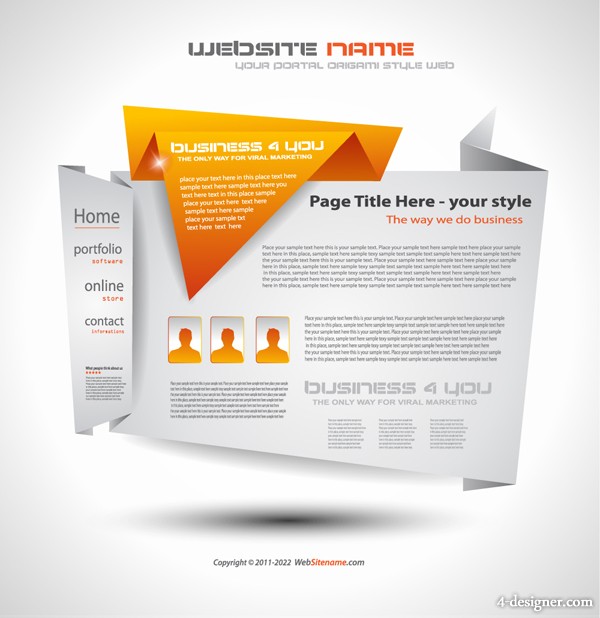 600x618 Designer Creative Web Design Website Template Vector Material
