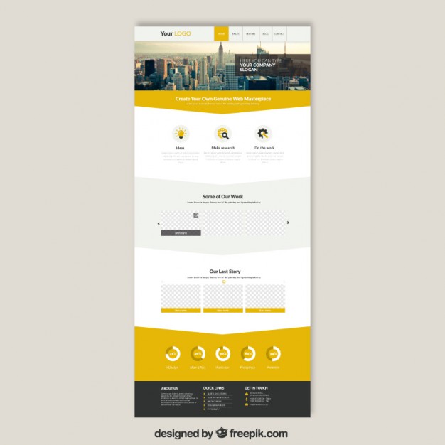 626x626 Skyscrapers Website Template Vector Free Download
