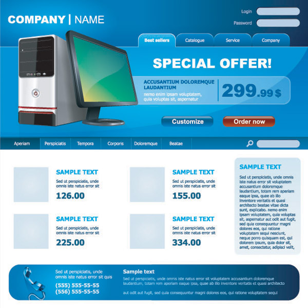 600x600 Web Template