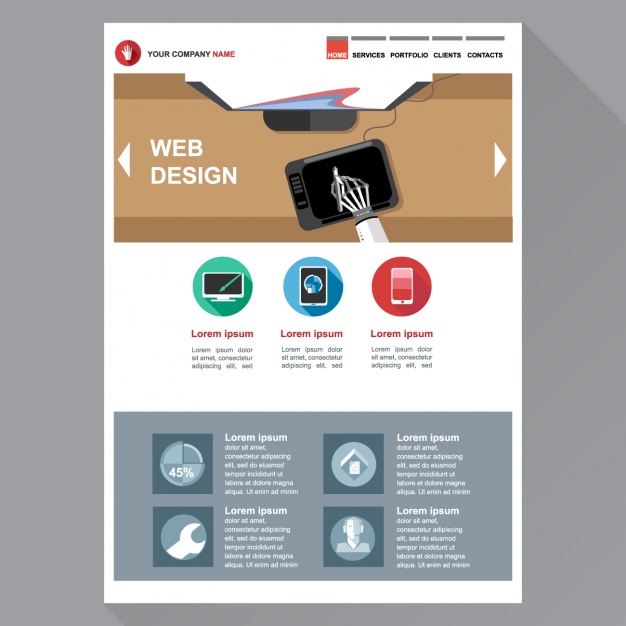 626x626 Web Template Vector Free Download