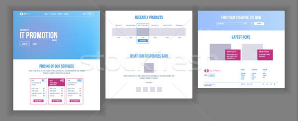 600x244 Website Template Vector