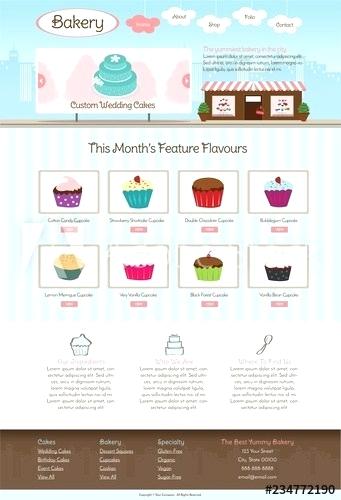 341x500 Bakery Website Template Bakery Website Template Buy This Stock