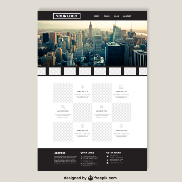 626x626 Big City Elegant Website Template Vector Free Download