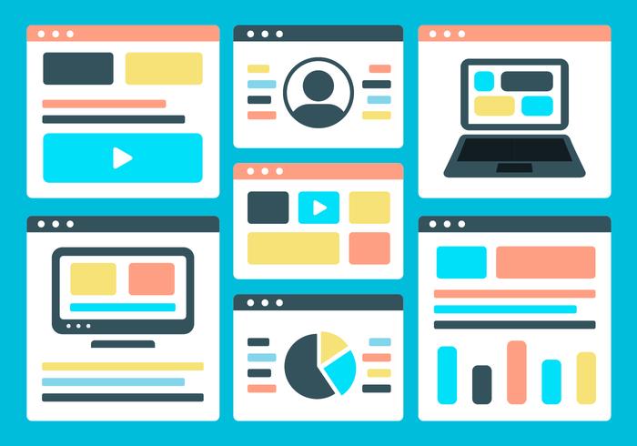 700x490 Free Flat Website Layout Vector Background Three