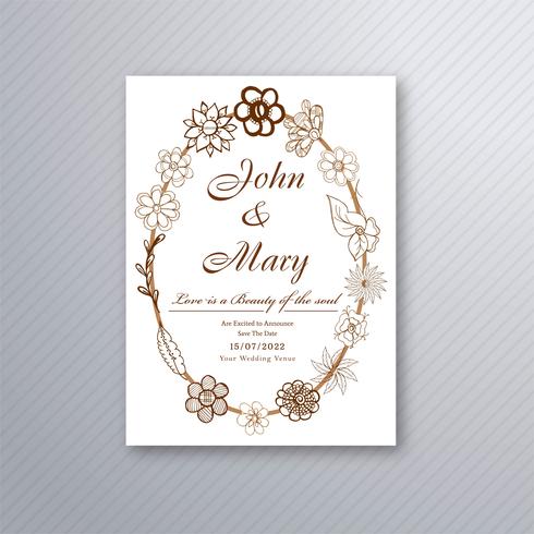 490x490 Beautiful Wedding Invitation Stylish Background Vector