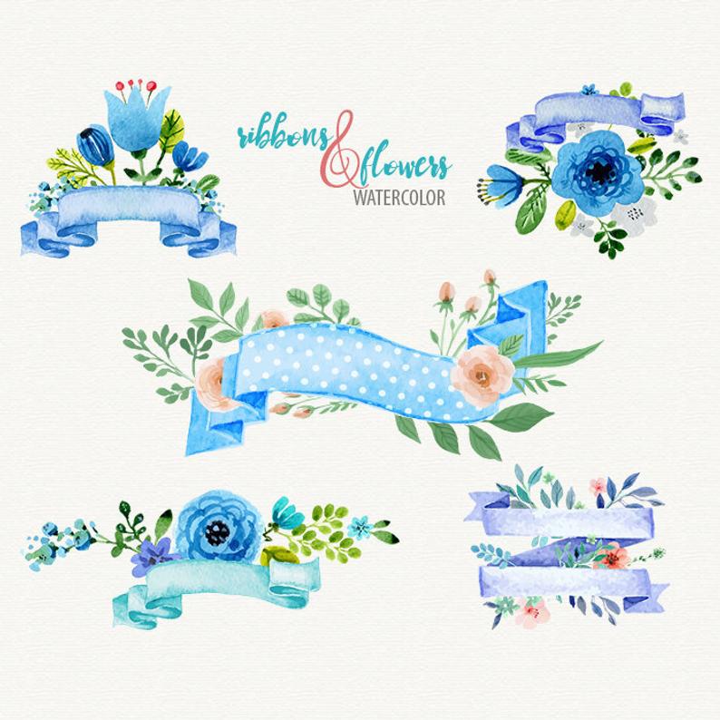 Watercolor Ribbon Clipart Lace Clip Art Banner With Flowers Etsy 794x794 Watercolor Ribbon Clipart Lace Clip Art Banner With Flowers Etsy