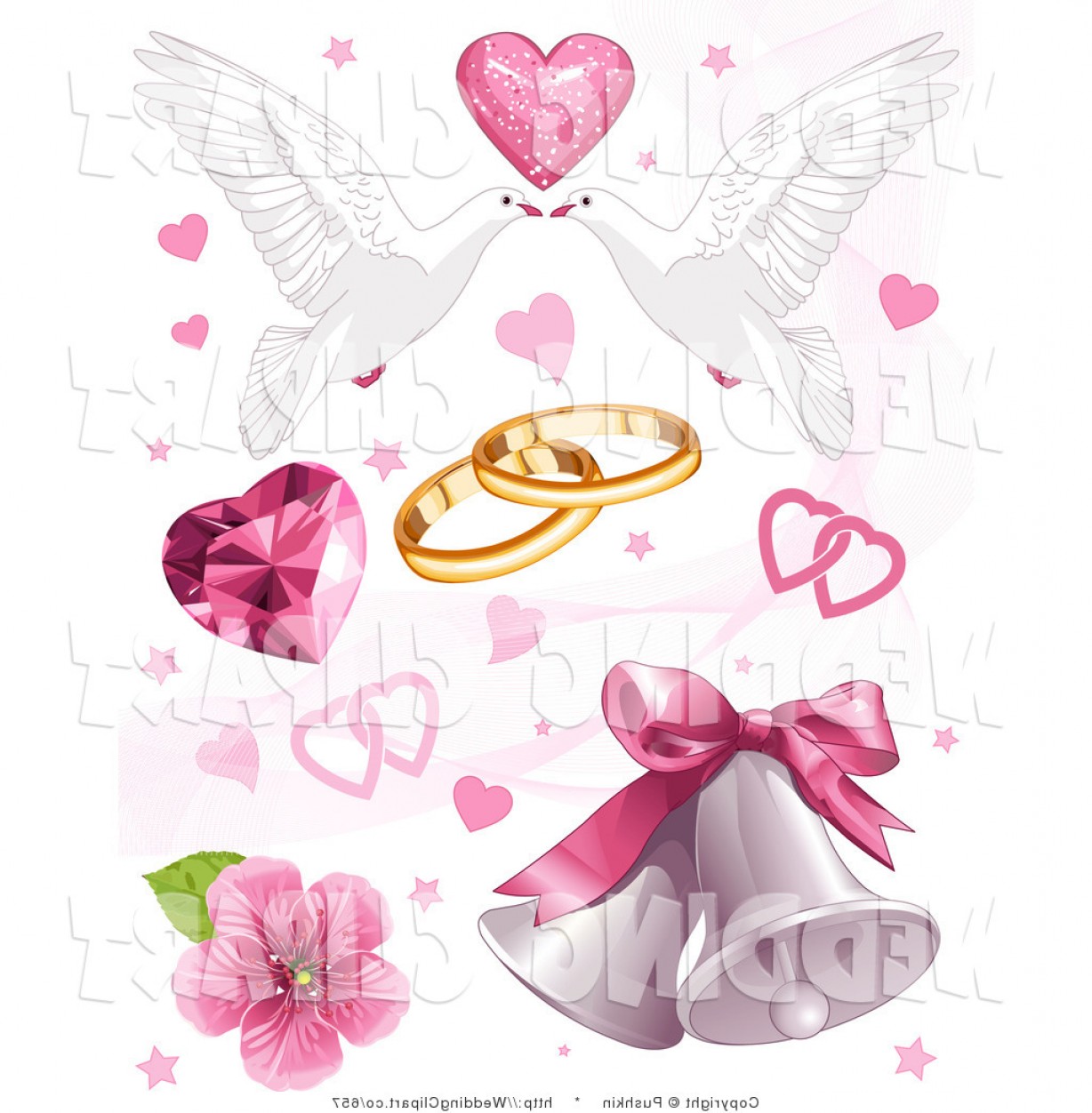 Vector Marriage Clipart Of Wedding Bells Doves Hearts And Rings 1228x1252 Vector Marriage Clipart Of Wedding Bells Doves Hearts And Rings