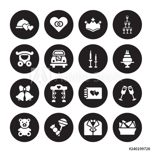 Vector Icon Set Wedding Dinner, Suit, Sweet, Teddy Bear 500x500 Vector Icon Set Wedding Dinner, Suit, Sweet, Teddy Bear