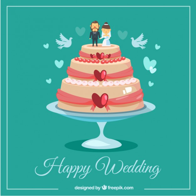 Happy Wedding Cake Vector Free Download 626x626 Happy Wedding Cake Vector Free Download