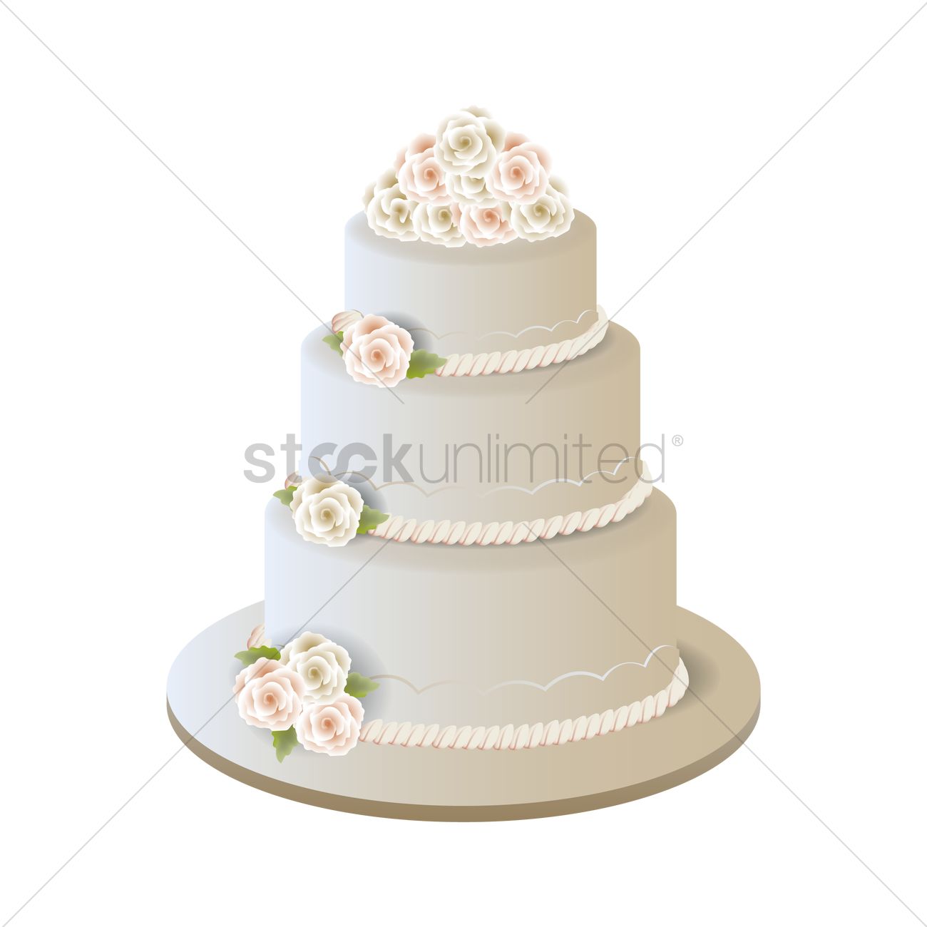 Wedding Cake Vector Image 1300x1300 Wedding Cake Vector Image