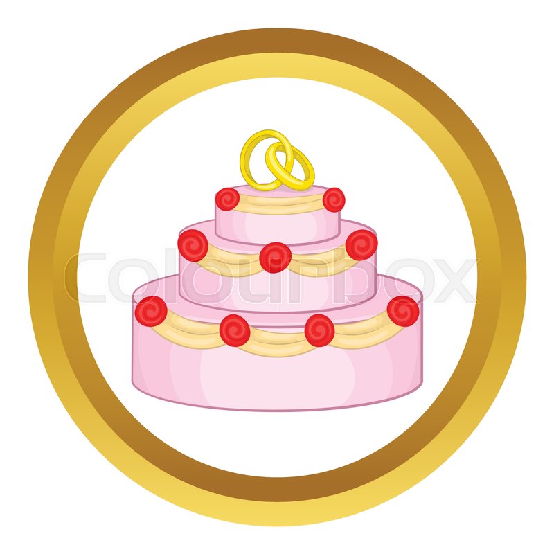 Wedding Cake Vector Icon In Golden Stock Vector Colourbox 800x800 Wedding Cake Vector Icon In Golden Stock Vector Colourbox