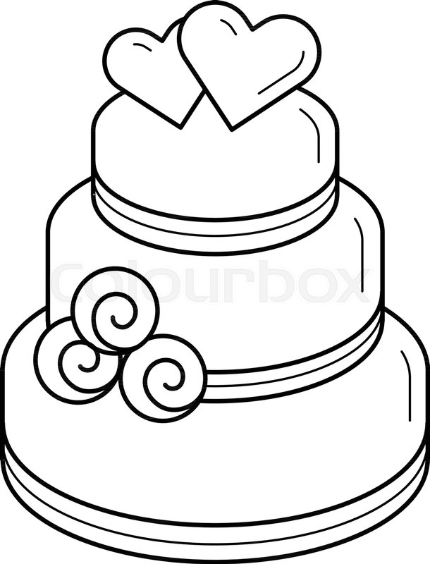 Wedding Cake Vector Line Icon Isolated Stock Vector Colourbox 610x800 Wedding Cake Vector Line Icon Isolated Stock Vector Colourbox