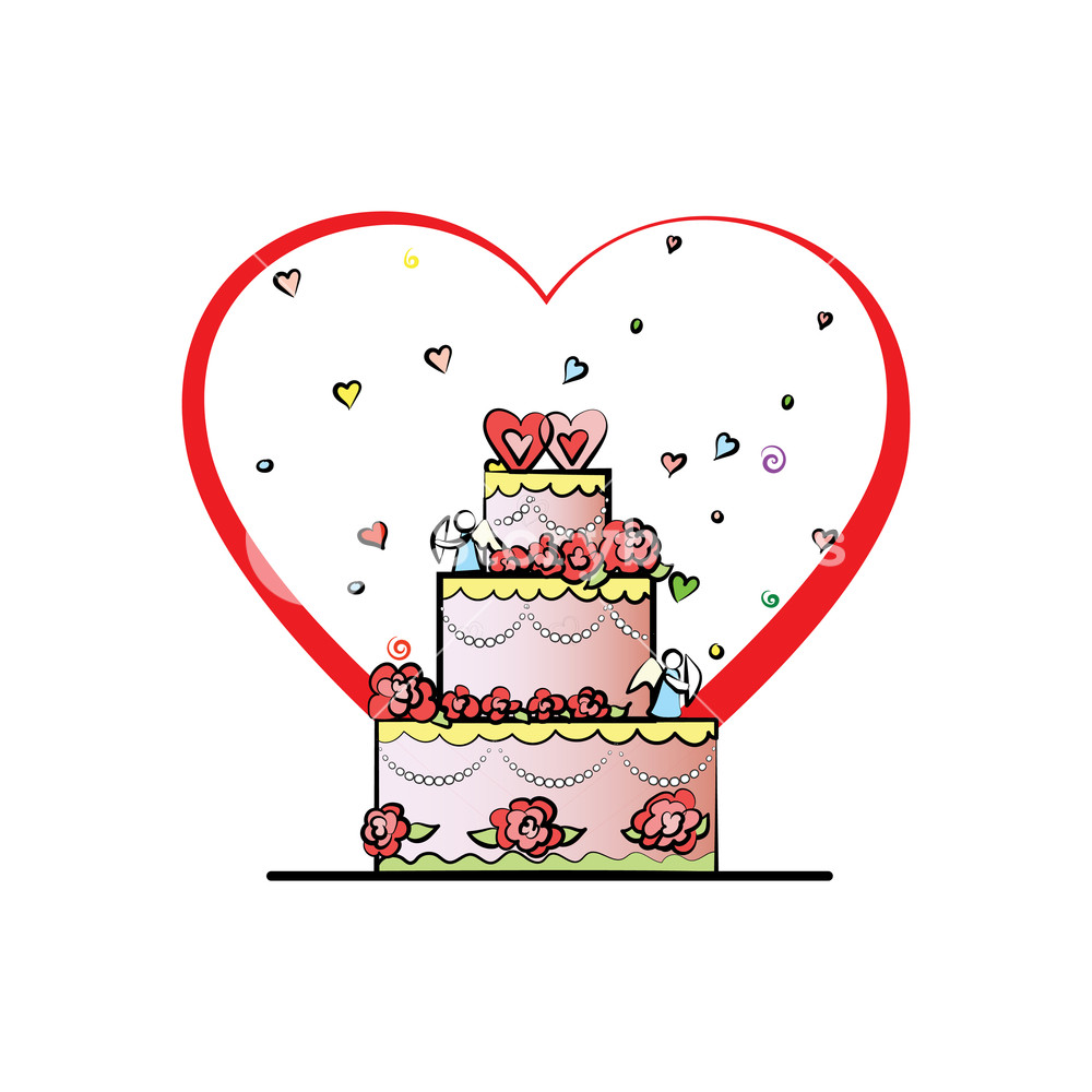 Wedding Cake Vector Valentine's Day Royalty Free Stock Image 1000x1000 Wedding Cake Vector Valentine's Day Royalty Free Stock Image