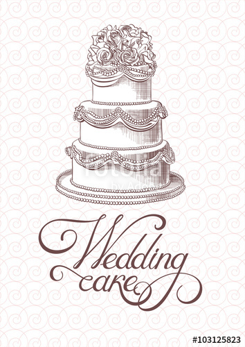 Vintage Wedding Cake Vector Stock Image And Royalty Free Vector 354x500 Vintage Wedding Cake Vector Stock Image And Royalty Free Vector