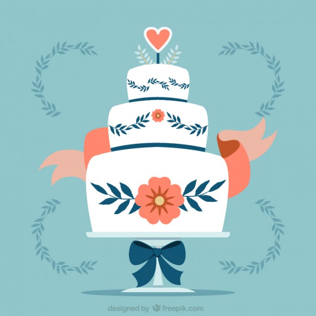 Floral Wedding Cake Vector Free Download 626x626 Floral Wedding Cake Vector Free Download