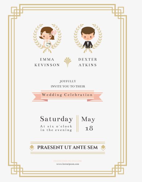 The Bride And Groom Wedding Invitation Vector, Wedding Clipart 461x593 The Bride And Groom Wedding Invitation Vector, Wedding Clipart