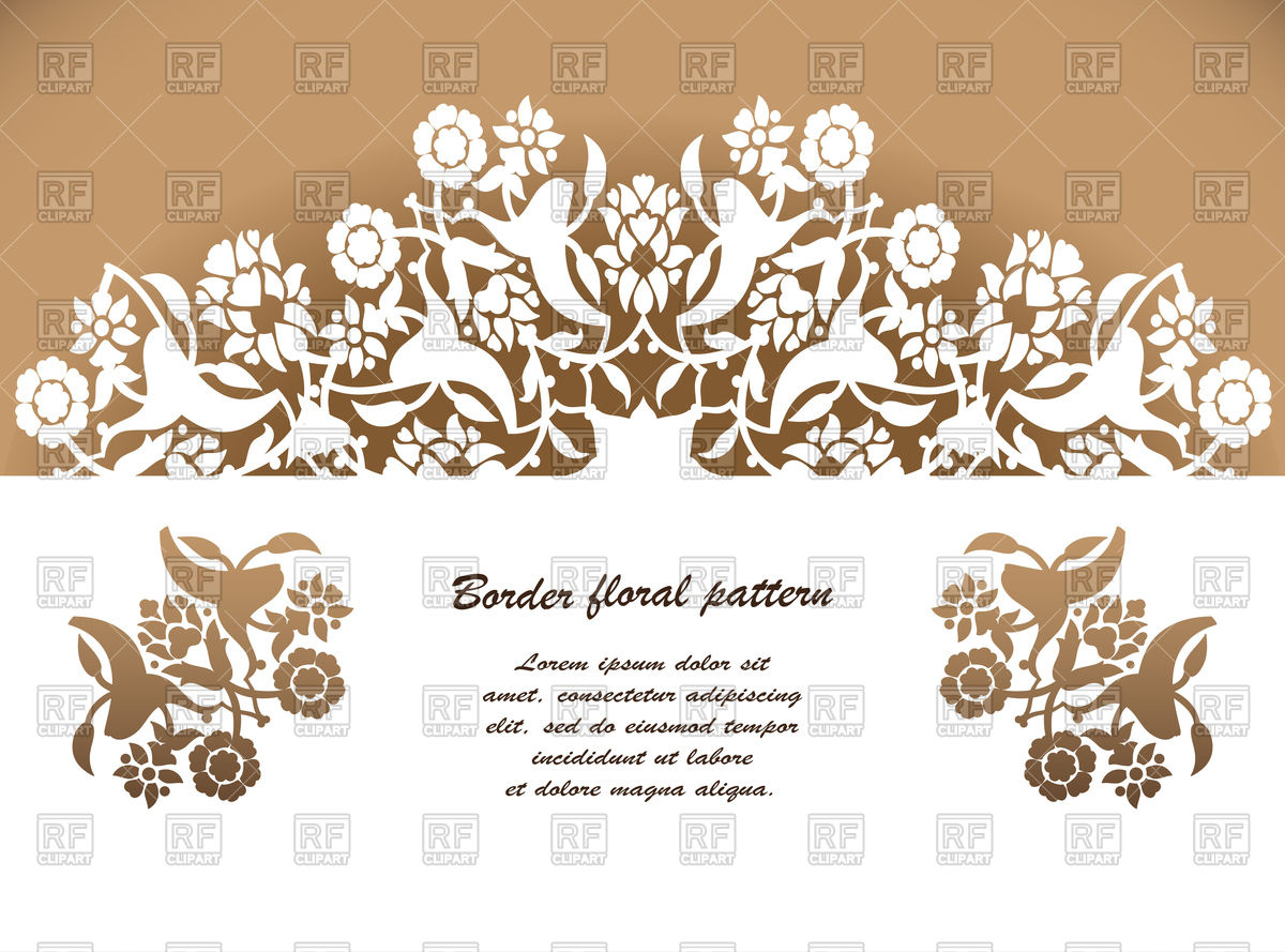 Floral Arabesque Ornament Wedding Card Vector Image Of Backgrounds 1200x889 Floral Arabesque Ornament Wedding Card Vector Image Of Backgrounds