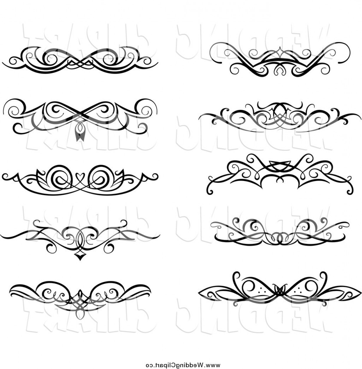 1228x1252 Vector Marriage Clipart Of Black And White Swirl Wedding Design
