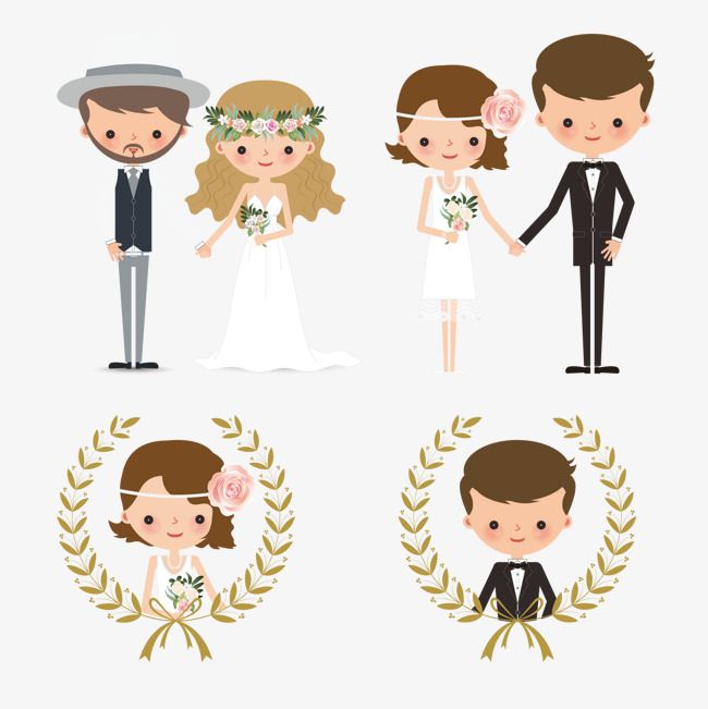 Creative Wedding Couple Figures, Wedding Clipart 650x651 Creative Wedding Couple Figures, Wedding Clipart