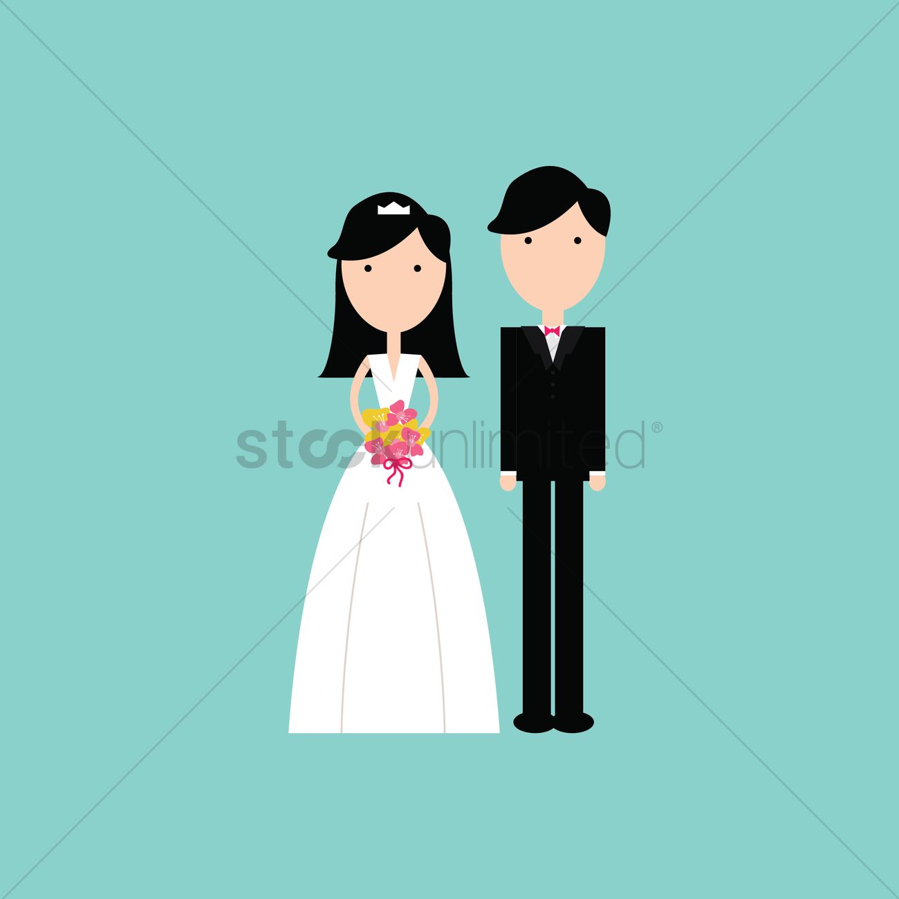 1300x1300 Wedding Couple Vector Image