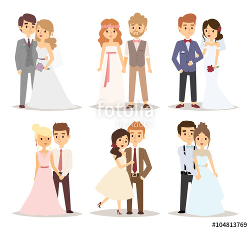 500x459 Wedding Couple Vector Illustration Stock Image And Royalty Free