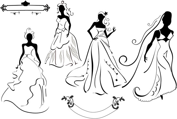 Wedding Dress Silhouette 600x402 Wedding Dress Silhouette