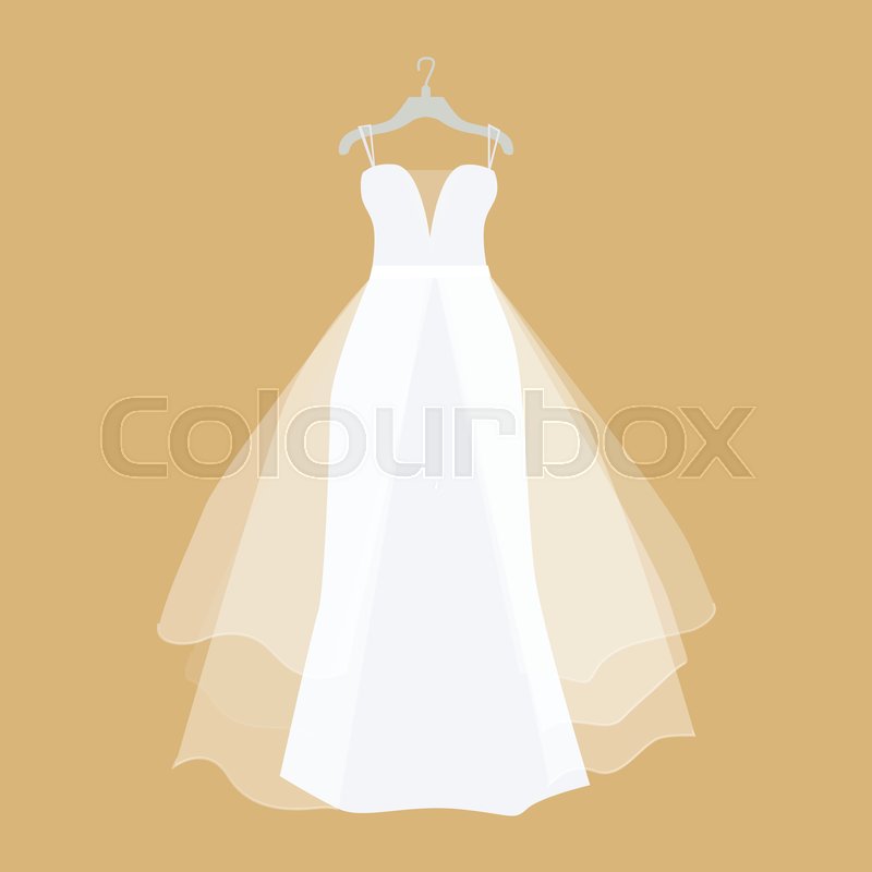 Wedding Dress Vector Flat Design Stock Vector Colourbox 800x800 Wedding Dress Vector Flat Design Stock Vector Colourbox