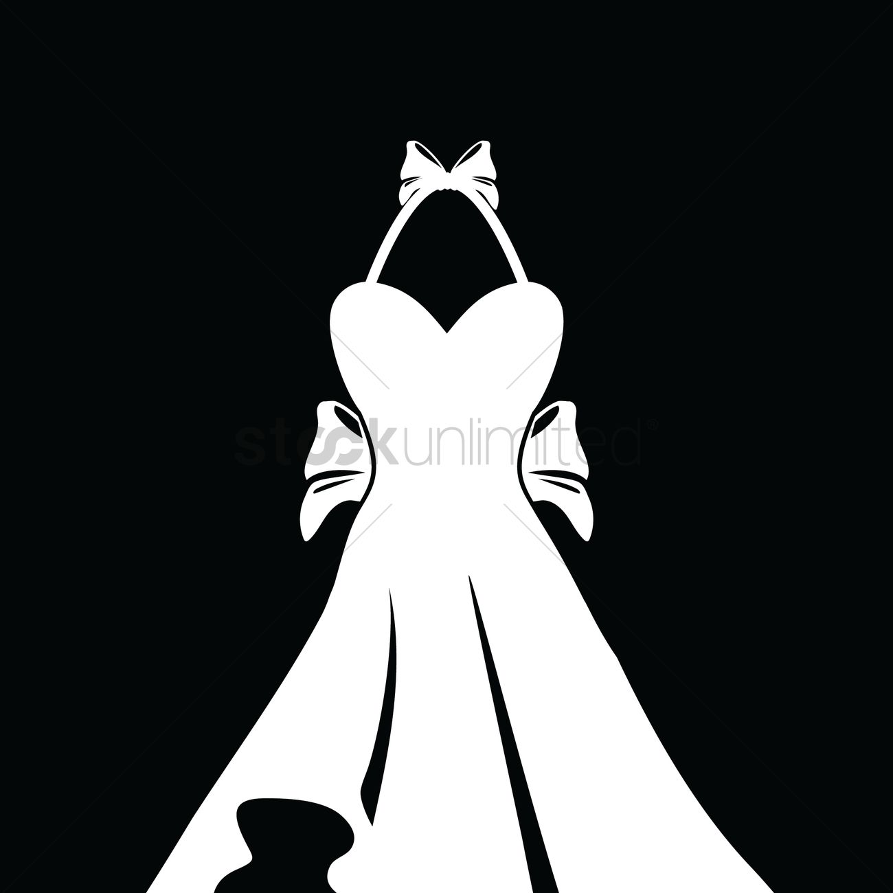 Wedding Gown Vector Image 1300x1300 Wedding Gown Vector Image