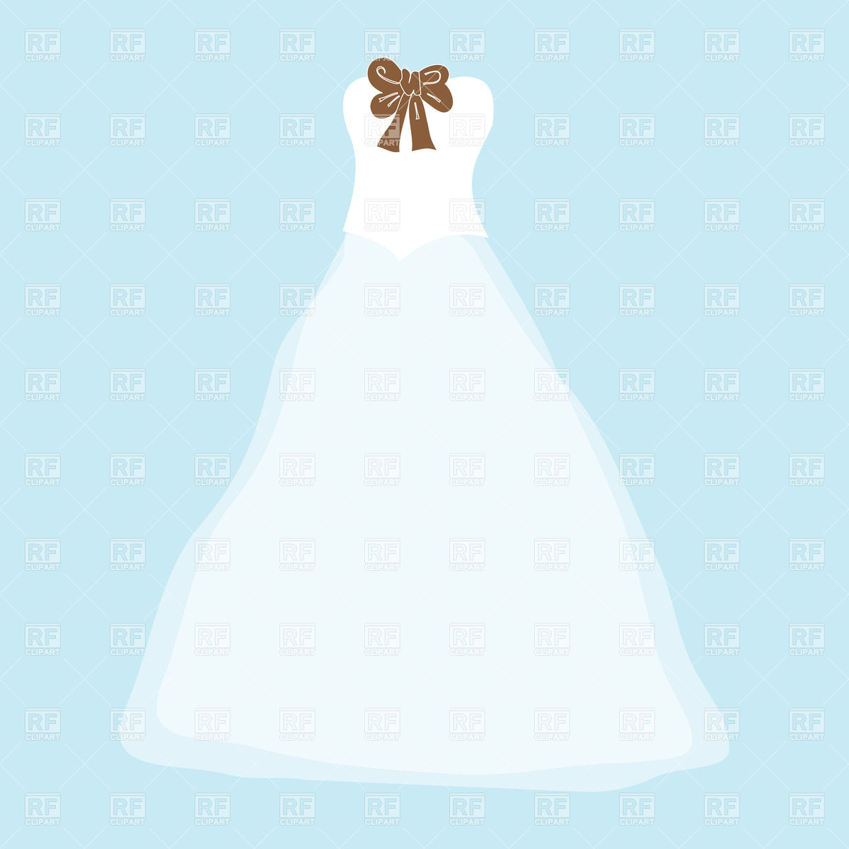 White Wedding Dress With Brown Bow Vector Image Of Objects 1200x1200 White Wedding Dress With Brown Bow Vector Image Of Objects
