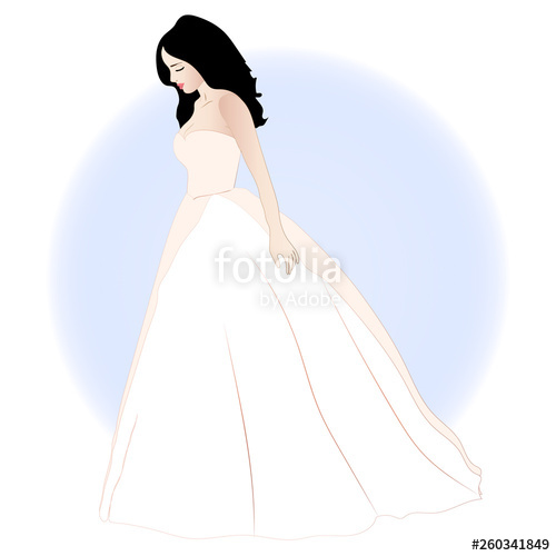 Girl In A Wedding Dress Vector Art Stock Image And Royalty Free 500x500 Girl In A Wedding Dress Vector Art Stock Image And Royalty Free