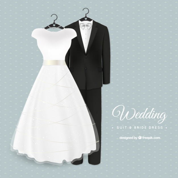 Glamorous Wedding Suit And Bride Dress Vector Free Download 626x626 Glamorous Wedding Suit And Bride Dress Vector Free Download