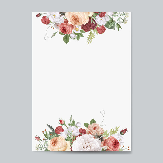 Floral Design Wedding Invitation Mockup Vector Free Download 626x626 Floral Design Wedding Invitation Mockup Vector Free Download