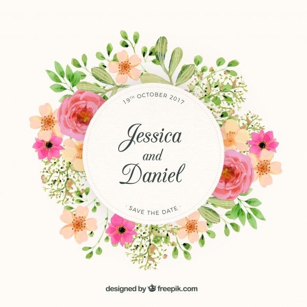 Floral Wreath Wedding Design Vector Free Download 626x626 Floral Wreath Wedding Design Vector Free Download