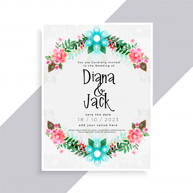 626x626 Lovely Flourish Wedding Card Vector Free Download