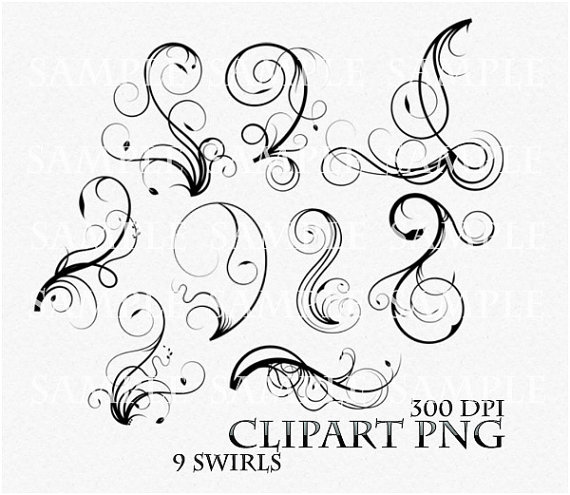 570x495 Swirl Clipart Clip Art Vector Flourish Png Digital Scrapbook