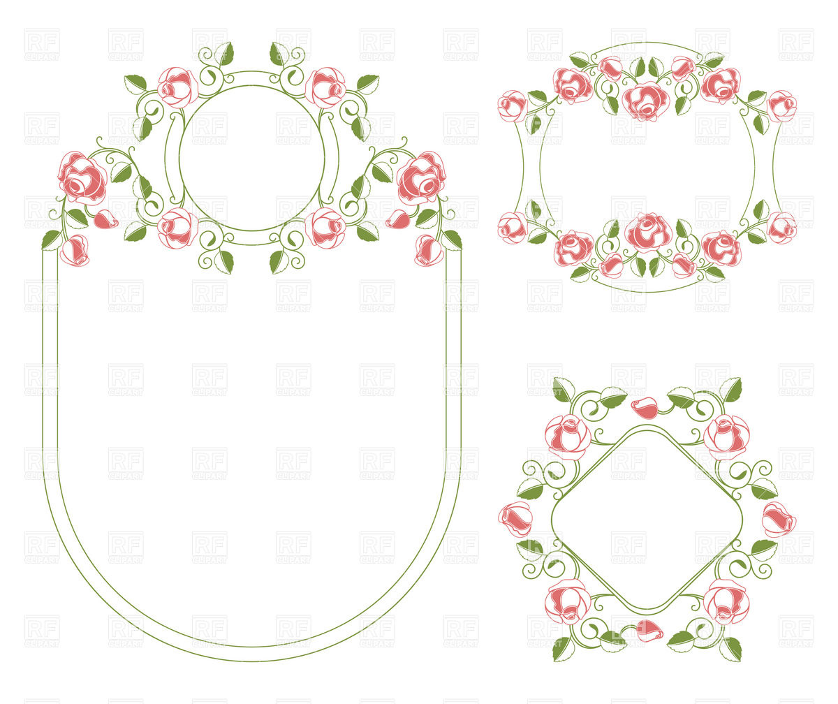 1200x1008 Romantic Floral Wedding Frames Vector Image Of Borders And Frames