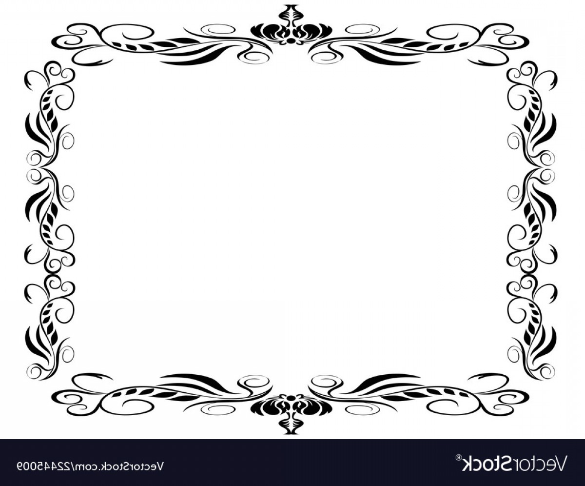 1200x996 Black Classic Decor Frame Vector Handandbeak