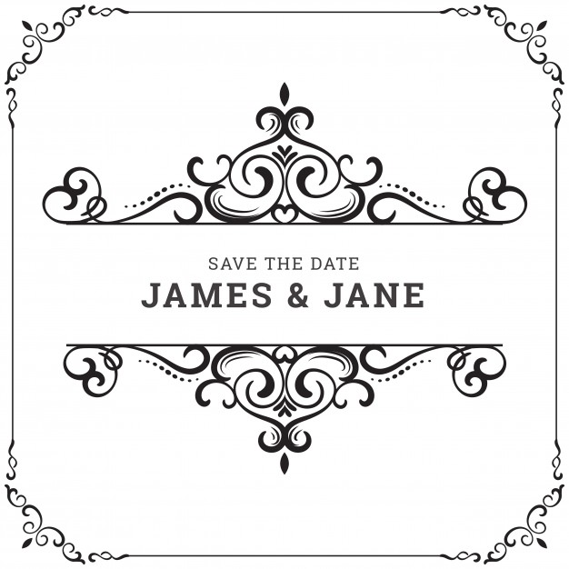 626x626 Vintage Wedding Frame Vector Premium Download