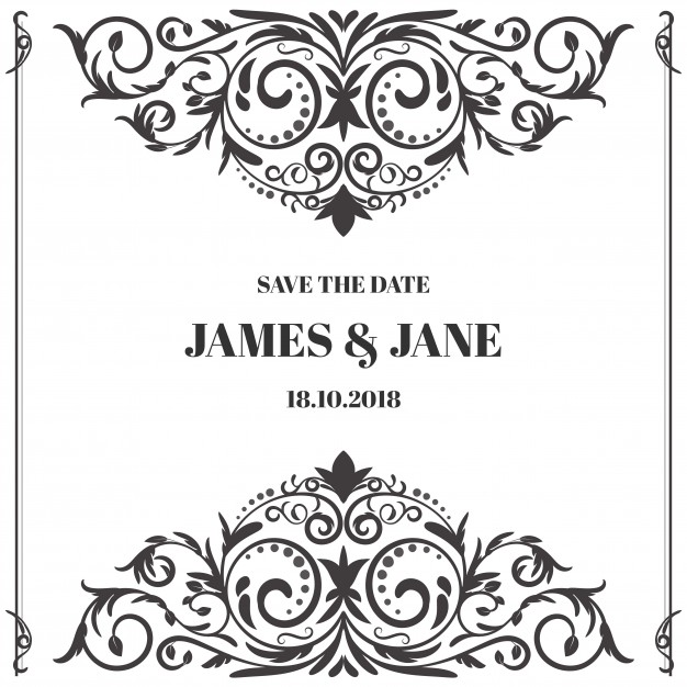 626x626 Elegant Wedding Frame Vector Free Download