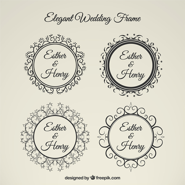 626x626 Elegant Wedding Frame Vector Premium Download
